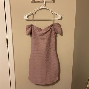 Windsor pink off the shoulder dress